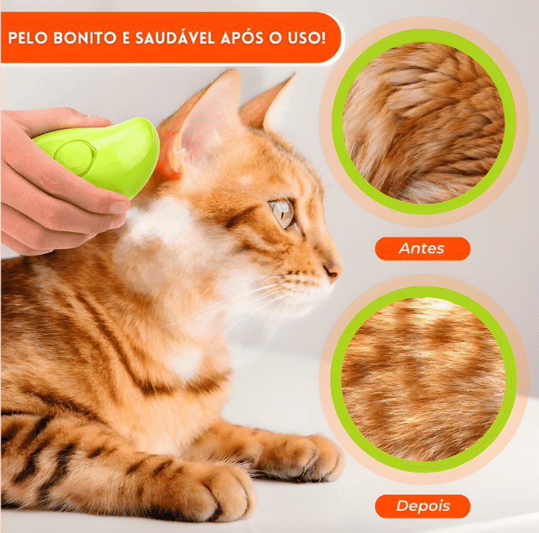 Escova a vapor para cão e gato